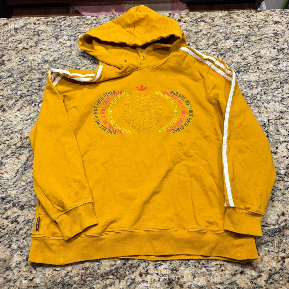 Adidas Yara Shahidi Who Are We If Not Each Other Mustard Yellow Hoodie Mens ws